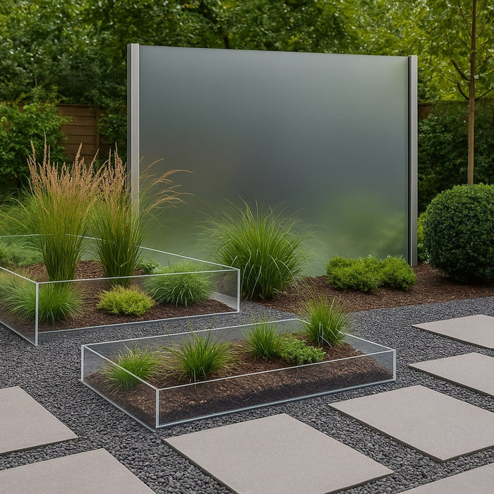 moderne tuin make over met plexiglas