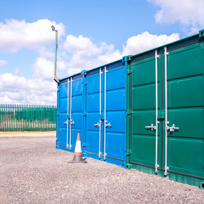 opslagcontainer huren verbouwing afmetingen