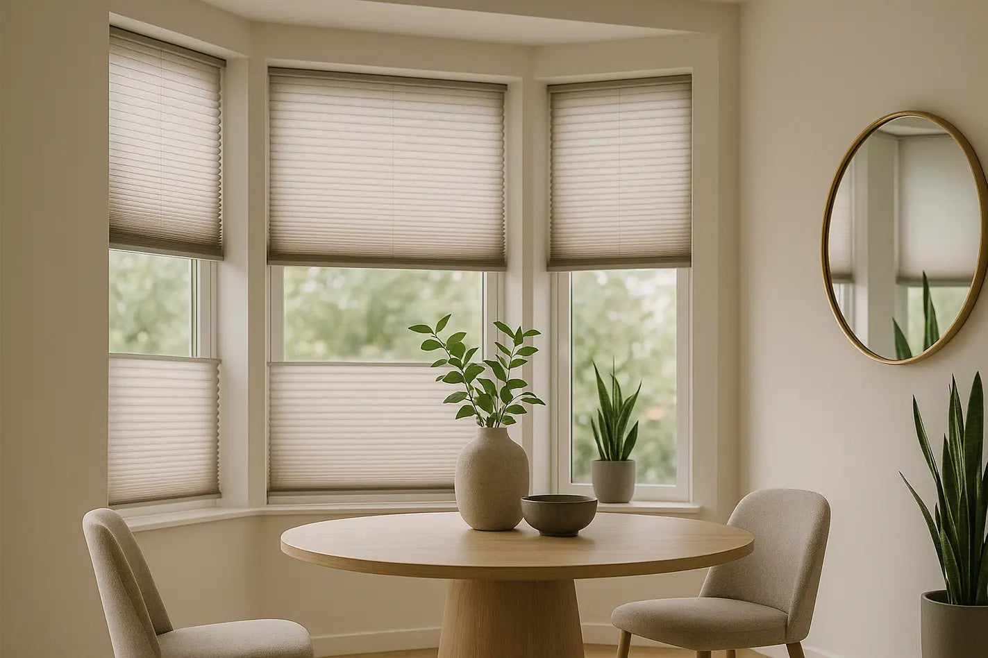 plisse gordijn erker