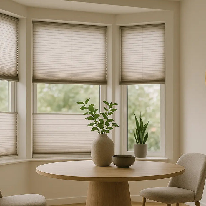 plisse gordijn erker