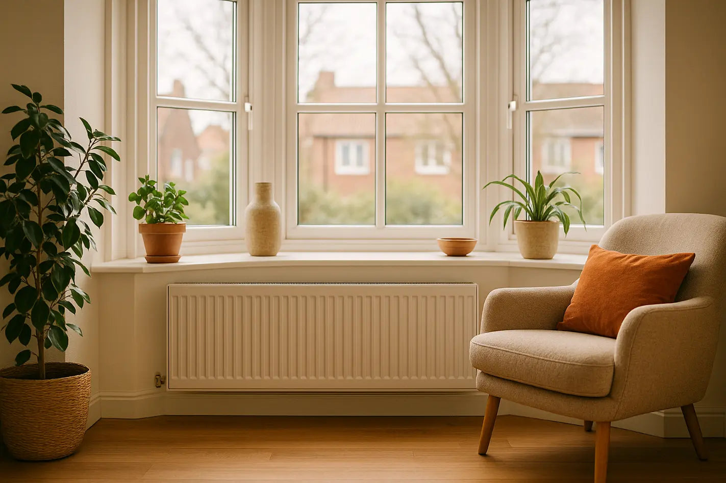 radiator in een erker