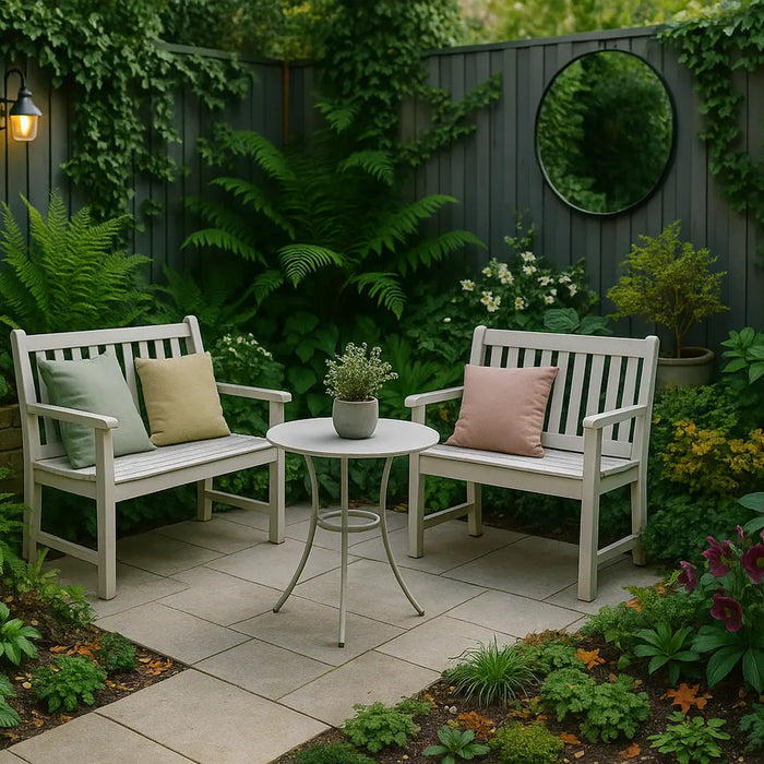 tuin op het noorden ingericht