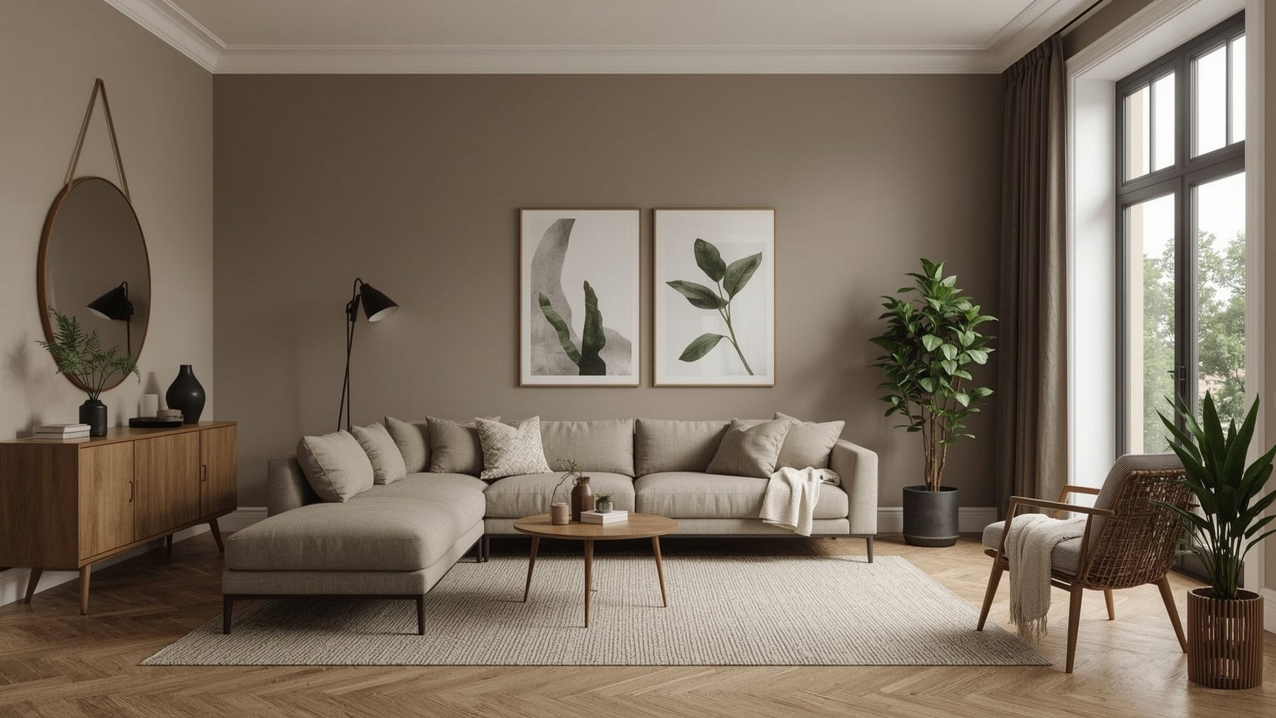 urban taupe woonkamer