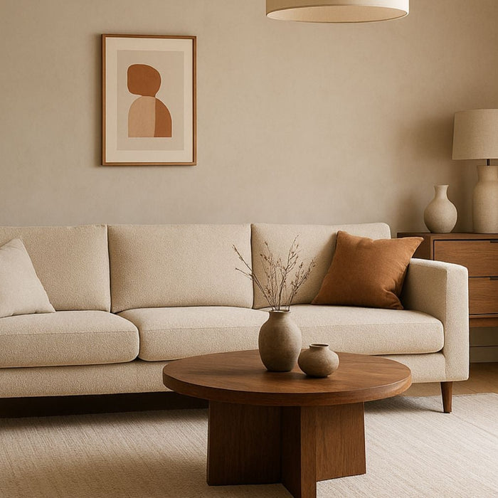 woonkamer inrichten warm modern