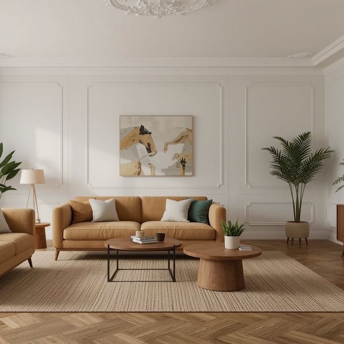 woonkamer inspiratie cognac bank