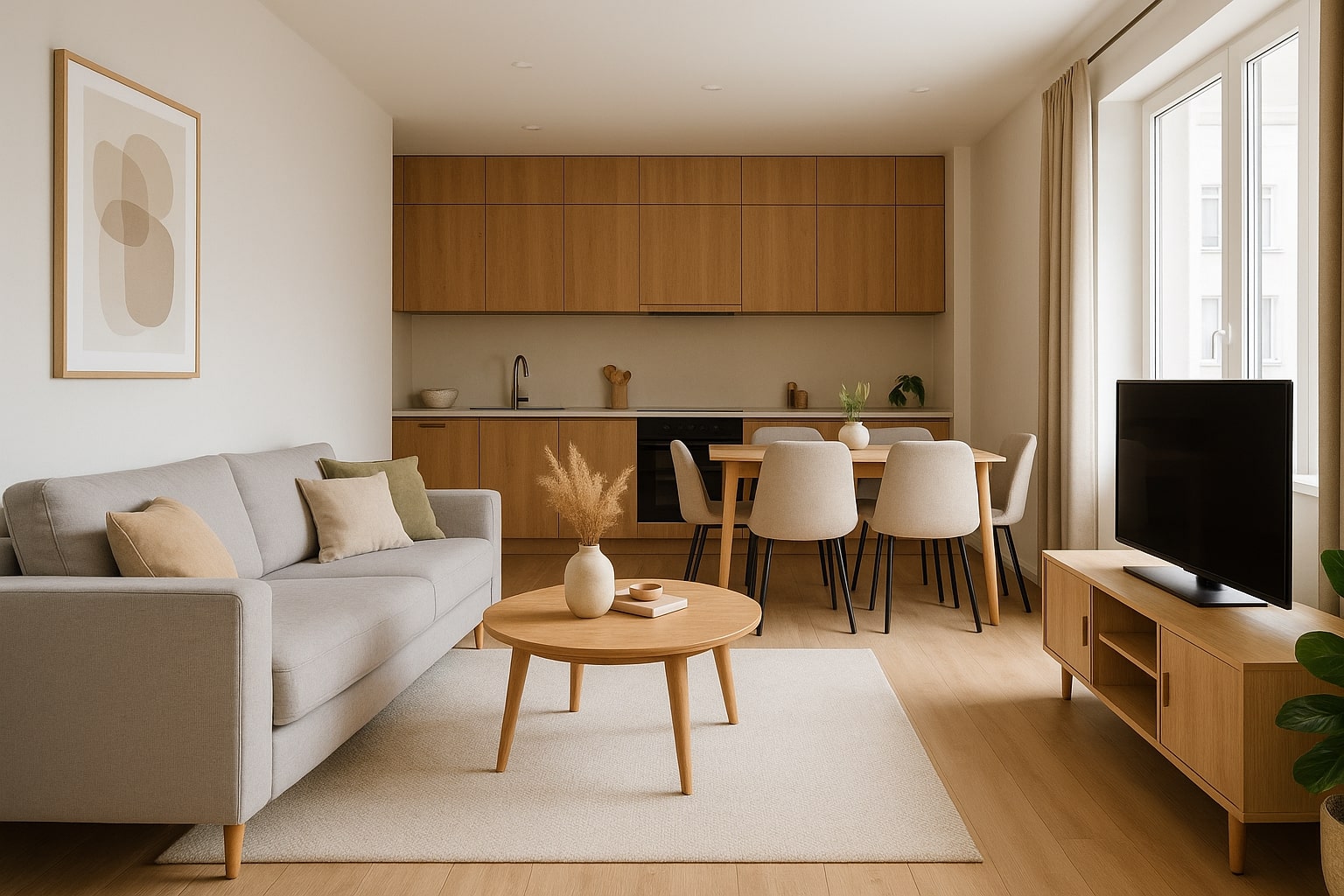 woonkamer met open keuken inrichten