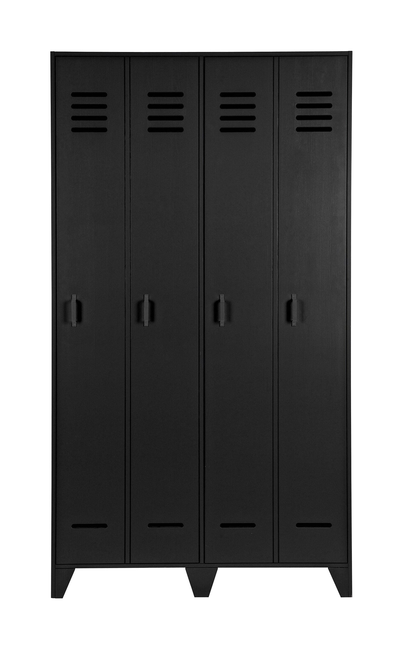 Lockerkast in zwarte uitvoering met stoere uitstraling