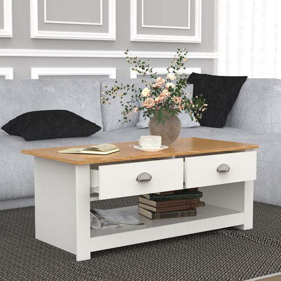 Landelijke salontafel met lades