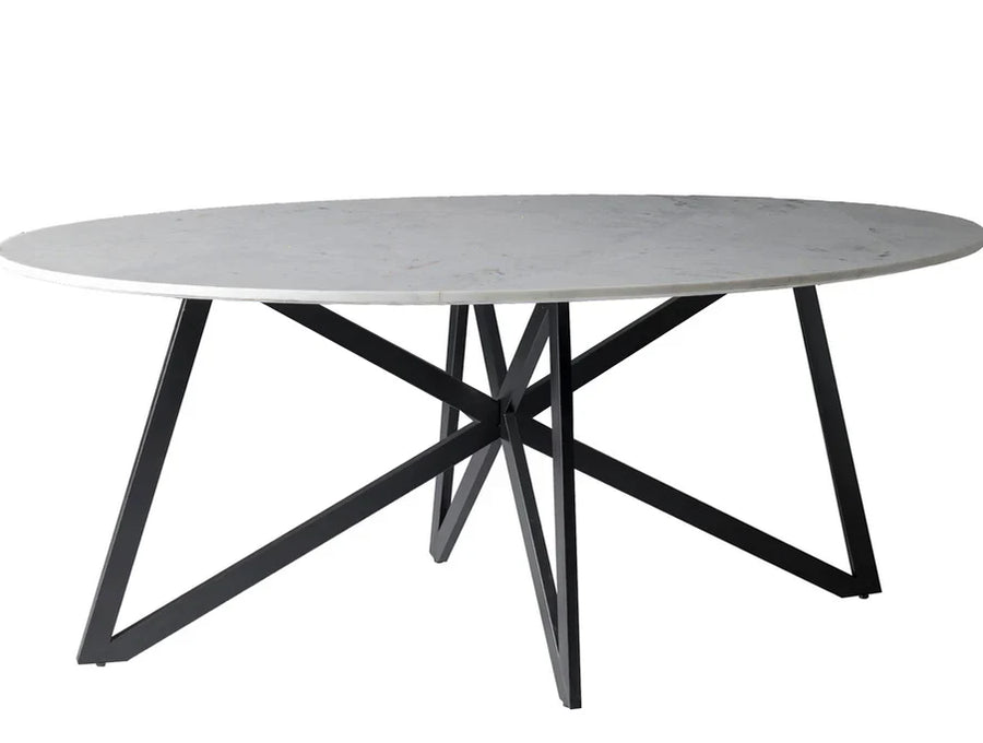 Ovale witte eettafels
