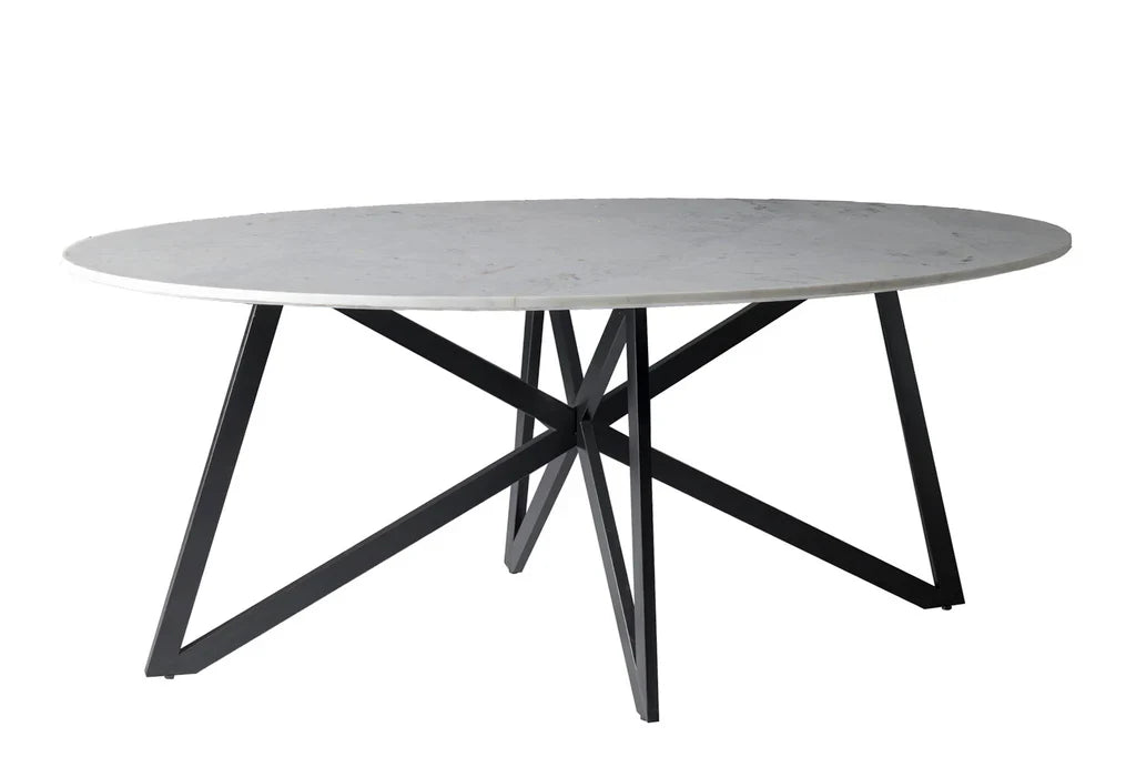 Ovale witte eettafels