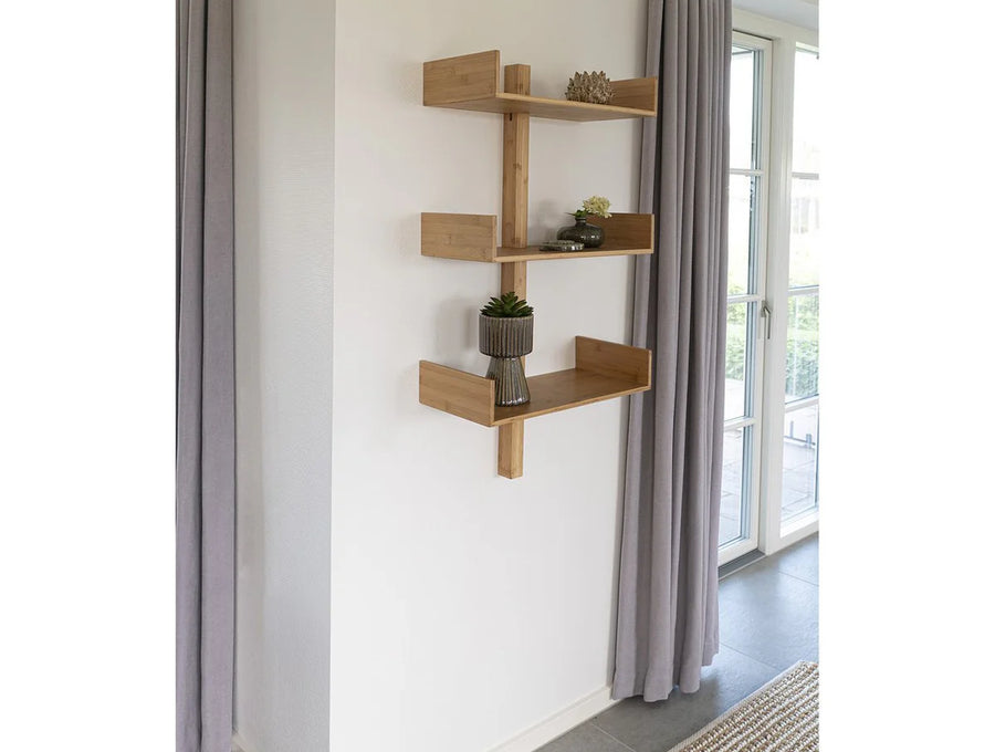 Houten wandrekken