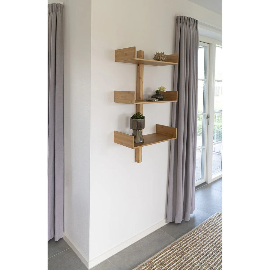Houten wandrekken