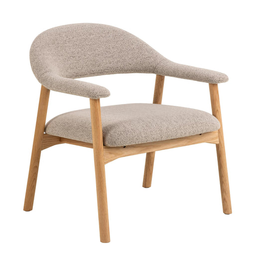 Bendt Fauteuil Gerado Eikenhout en Bouclé - Beige - Japandi