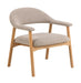 Bendt Fauteuil Gerado Eikenhout en Bouclé - Beige - Japandi