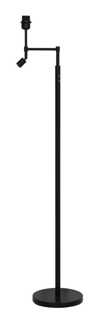 Light & Living Vloerlamp Montana Met LED - Mat Zwart (excl. kap) - Rond