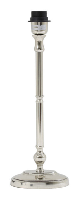Light & Living Lampvoet Purna 38cm - Nikkel (excl. kap) - Ovaal