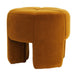 Light & Living Poef Batoemi Velvet, Ø51cm - Okergeel - Rond