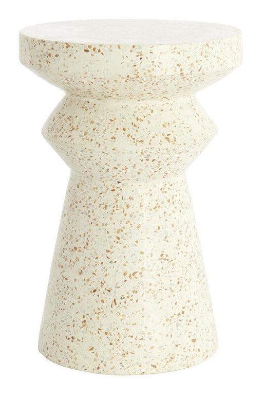 Light & Living Ronde Bijzettafel Sella Terrazzo, Ø32cm - Naturel