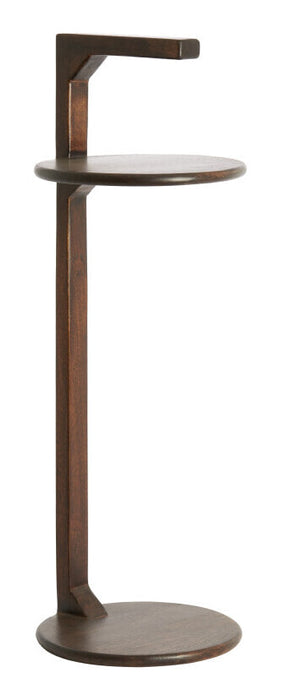 Light & Living Ronde Bijzettafel Delmino Mangohout, Ø26cm - Chocoladebruin