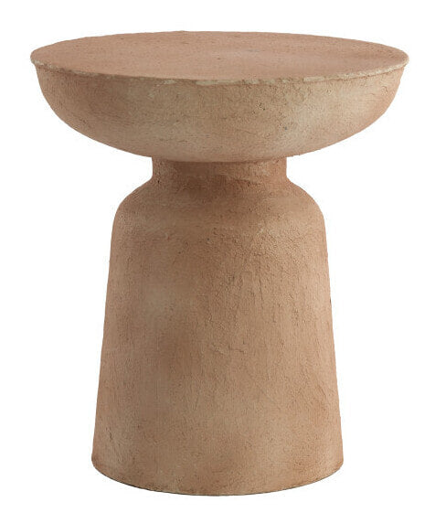 Light & Living Ronde Bijzettafel Benissa Papier Maché, Ø38cm - Beige