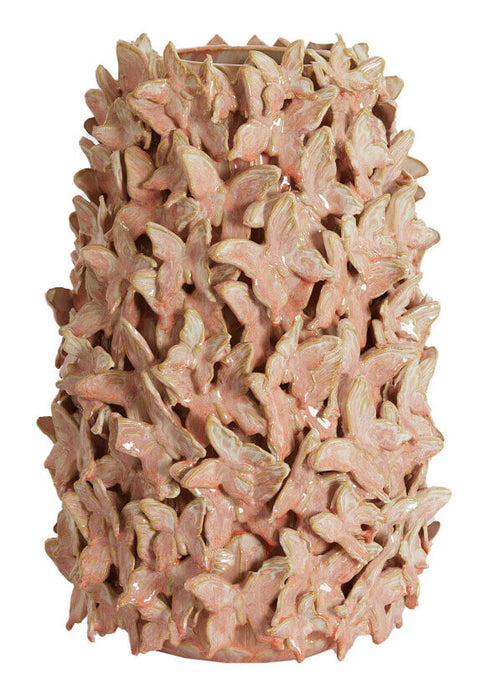 Light & Living Vaas Mariposa Keramiek, 37cm - Roze - Rond