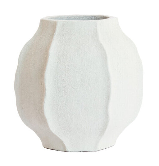 Light & Living Vaas Saphira 35cm - Mat Wit - Rond