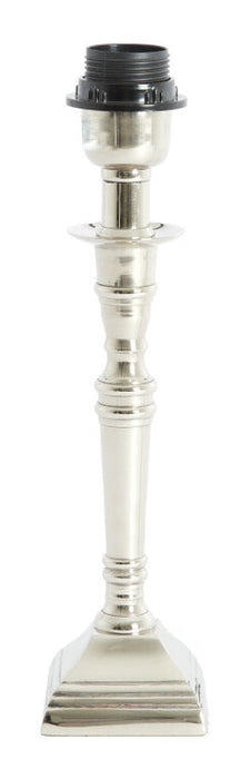 Light & Living Lampvoet Delhi 25cm - Nikkel (excl. kap) - Vierkant
