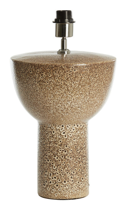 Light & Living Lampvoet Yasur Keramiek, 35cm - Crème (excl. kap) - Rond