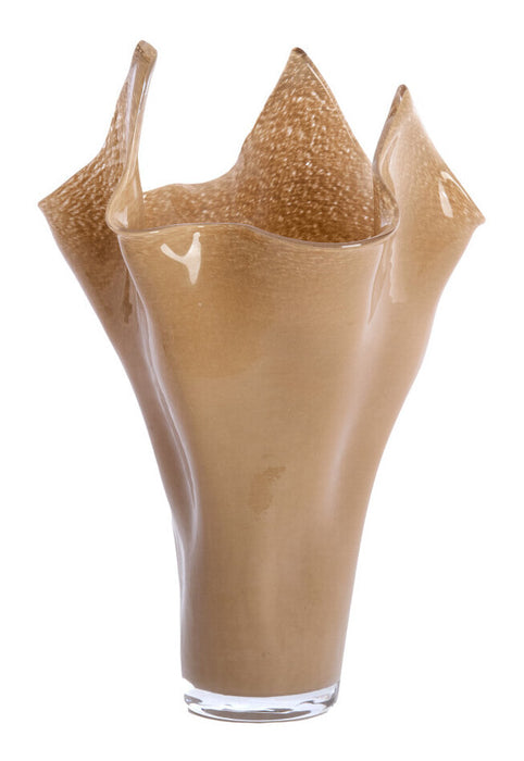 Light & Living Vaas Aiora Glas, 53cm - Beige - Organisch