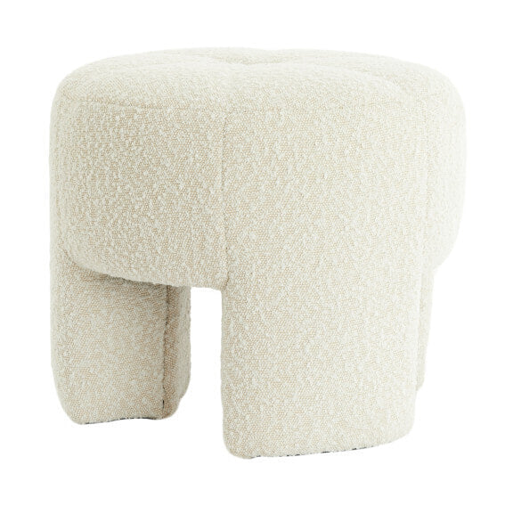 Light & Living Poef Batoemi Bouclé - Crème - Organisch