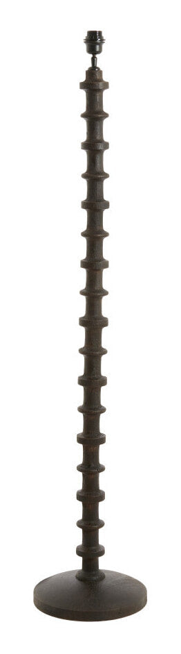 Light & Living Vloerlamp Cecily Hout, 135cm - Donker Roodbruin (excl. kap) - Rond