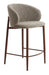 Light & Living Barkruk Aluko Geweven stof - Bruin (zithoogte 64cm)