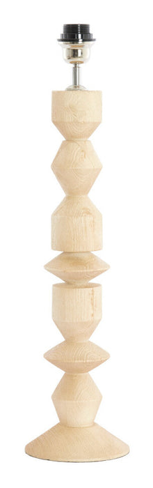 Light & Living Lampvoet Edie Hout, 53cm - Naturel (excl. kap) - Rond