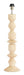 Light & Living Lampvoet Edie Hout, 53cm - Naturel (excl. kap) - Rond