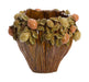 Light & Living Vaas Lemoni Keramiek, 33cm - Bruin/Oranje - Rond