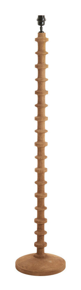 Light & Living Vloerlamp Cecily Hout, 135cm - Grijs/Bruin (excl. kap) - Rond