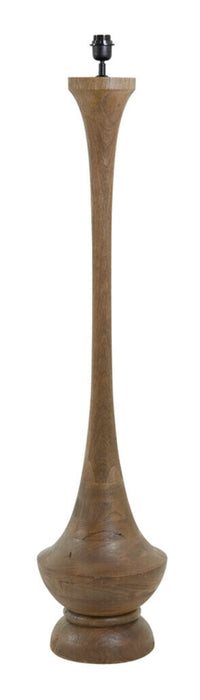 Light & Living Vloerlamp Nicolo Hout, 130cm - Mat Bruin (excl. kap) - Rond