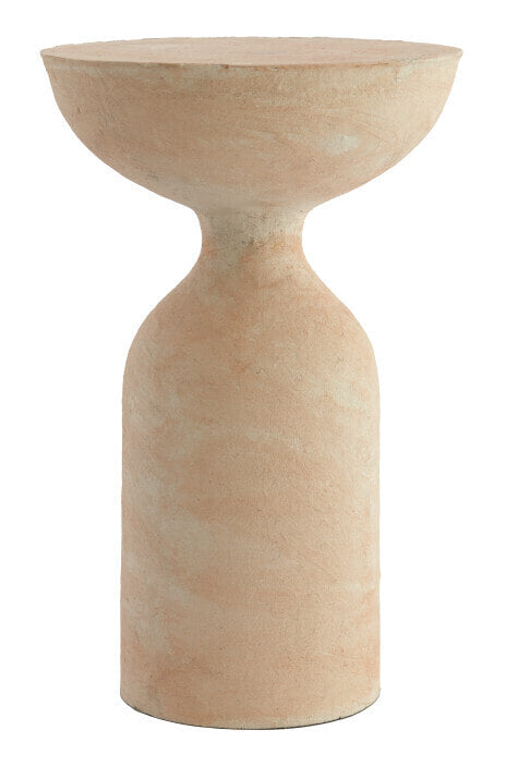 Light & Living Ronde Bijzettafel Murla Papier Maché, Ø36cm - Beige