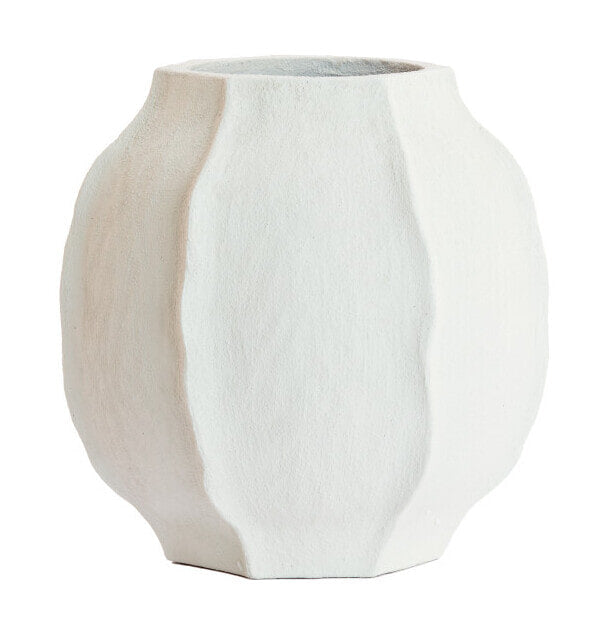 Light & Living Vaas Saphira 40cm - Mat Wit - Rond