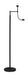 Light & Living Vloerlamp Calgary met LED - Mat Zwart (excl. kap) - Rond