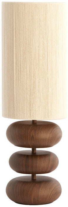 Light & Living Tafellamp Danialo Touw en houtlook, 68cm - Bruin - Rond