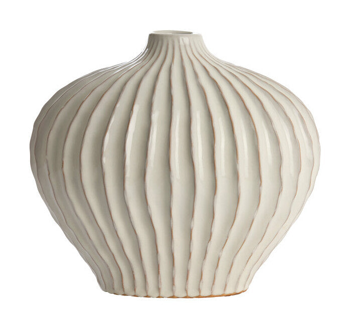 Light & Living Vaas Lorito Keramiek, 30cm - Crème - Rond