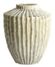Light & Living Vaas Talea Keramiek, 40cm - Olijfgroen/Crème - Rond