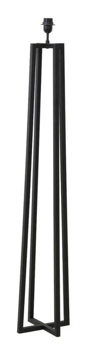 Light & Living Vloerlamp Miley 130cm - Mat Zwart (excl. kap) - Vierkant