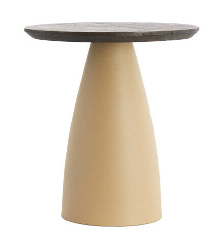Light & Living Ronde Bijzettafel Ocana Hout en metaal, Ø45cm - Bruin