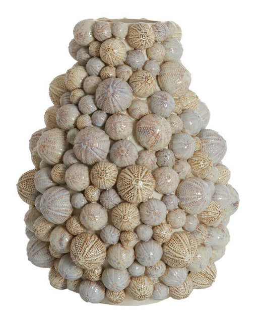 Light & Living Vaas Sea Urchin Keramiek, 49cm - Crème - Rond