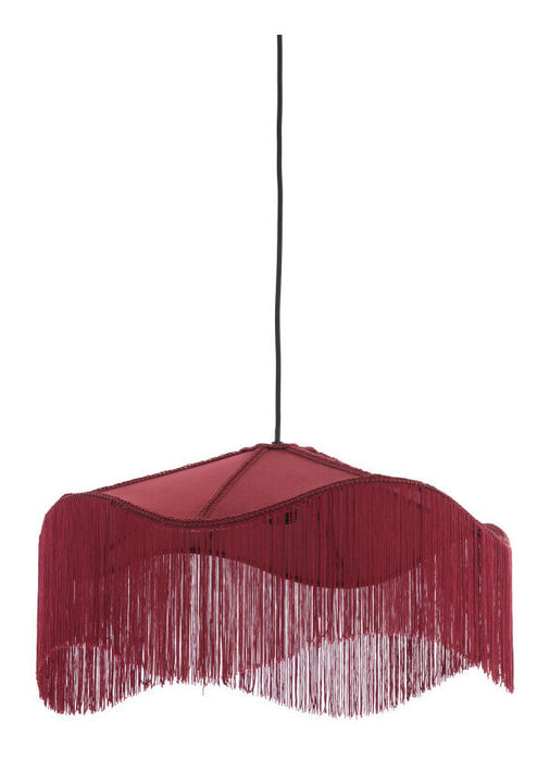 Light & Living Hanglamp Tiffany Velvet, Ø50cm - Bordeaux - Rond