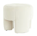 Light & Living Poef Batoemi Velvet - Wit - Rond