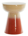 Light & Living Ronde Bijzettafel Rovini Keramiek, Ø35cm - Crème/Oranje