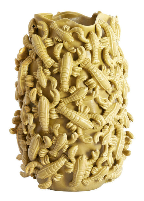 Light & Living Vaas Lobster Keramiek, 45cm - Olijfgroen - Rond